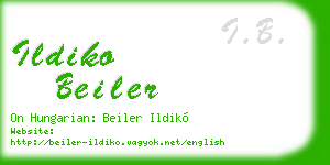 ildiko beiler business card